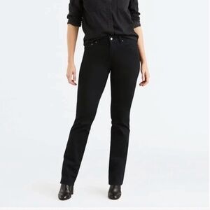 Levis Jeans Women's 505 Straight Black Denim Pants Size 10M 30x32